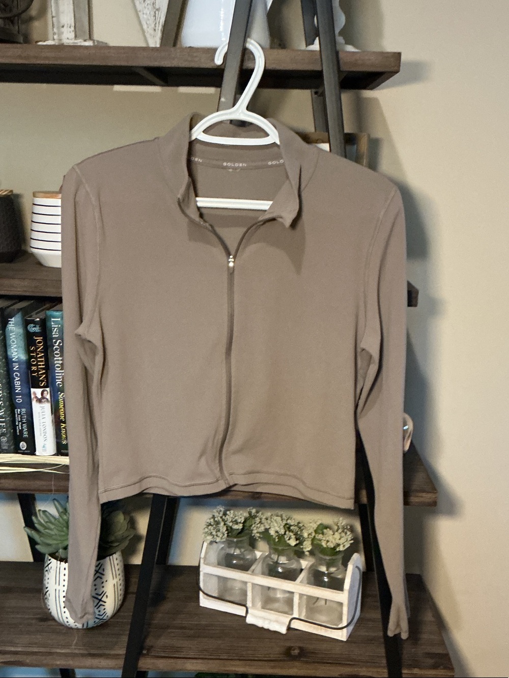 Golden Aritiza Butter Limit Zip Up in Taupe
